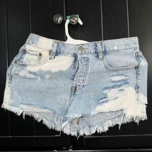Aeropostale Boyfriend Denim Shorts, size 0, washed blue